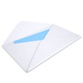 Open white envelope Royalty Free Stock Photo