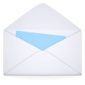 Open white envelope Royalty Free Stock Photo