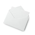 Open white envelope isolated on white background for correspondence uses Royalty Free Stock Photo
