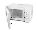 Microwave on a white Royalty Free Stock Photo