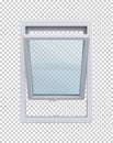 Open White Window On Transparent Background.