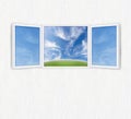 Open window freedom concept Royalty Free Stock Photo
