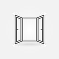 Open Window line icon. Vector Open window symbol