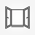 Open Window line icon. Vector