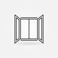 Open Window outline concept simple icon