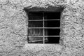 Open window and rough wall Royalty Free Stock Photo