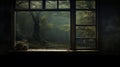 Enchanting Window Scenes: Atmospheric Woodland Imagery And Cinematic Sets