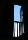 Open window to blue sky Royalty Free Stock Photo