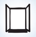 Open window. Vector drawing Royalty Free Stock Photo