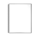 Open wire bound notebook vector mock-up. Spiral notepad blank white page mockup Royalty Free Stock Photo