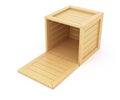 Open wooden box Royalty Free Stock Photo