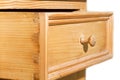 Open wooden drawer