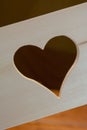 Open Wooden Heart View  two colours  template Royalty Free Stock Photo