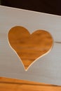 Open Wooden Heart View  two colours  template Royalty Free Stock Photo