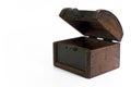 Open wooden treasure chest