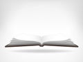 Open workbook side view isolated object Royalty Free Stock Photo