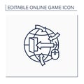 Open-world game line icon