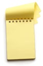 Open yellow notepad