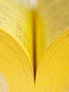 Open yellow pages book Royalty Free Stock Photo