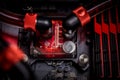 Open your computer with a water cooling system, a processor, a graphics card, a motherboard fan