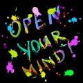 Open your mind Greeting card colorful