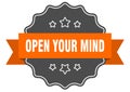 open your mind label Royalty Free Stock Photo