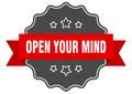 open your mind label Royalty Free Stock Photo