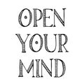 Open your mind label Royalty Free Stock Photo