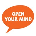 Open your mind label Royalty Free Stock Photo