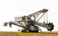 Opencast brown coal mine. Bucket wheel excavator. Royalty Free Stock Photo