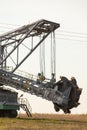 Opencast brown coal mine. Bucket wheel excavator. Royalty Free Stock Photo