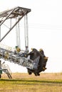 Opencast brown coal mine. Bucket wheel excavator. Royalty Free Stock Photo