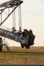 Opencast brown coal mine. Bucket wheel excavator. Royalty Free Stock Photo