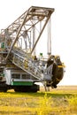 Opencast brown coal mine. Bucket wheel excavator. Royalty Free Stock Photo