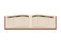 Opened address book. Simple flat illustration. Royalty Free Stock Photo