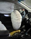 Opened airbag Royalty Free Stock Photo