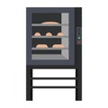 Opened bakery oven semi flat color vector object