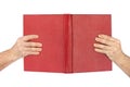 Opened book in hands Royalty Free Stock Photo