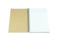 Opened book of recycled paper on white background Royalty Free Stock Photo