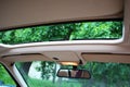 Opened Car roof