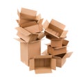 Opened cardboard boxes. Royalty Free Stock Photo