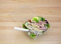 Opened Chef Salad With Fork On Table Royalty Free Stock Photo