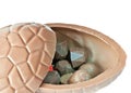 Opened chocolate Easter Egg Royalty Free Stock Photo