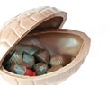 Opened chocolate Easter Egg Royalty Free Stock Photo