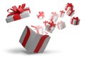 Opened christmas present 3d-illustration Royalty Free Stock Photo