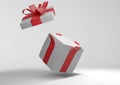 Opened Christmas present 3d-illustration surprise box Royalty Free Stock Photo