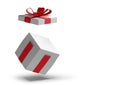 Opened Christmas present isolated 3d-illustration Royalty Free Stock Photo