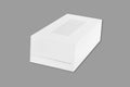 Opened and closed tissue box mock up isolated on a gray background. Royalty Free Stock Photo