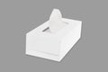 Opened and closed tissue box mock up isolated on a gray background. Royalty Free Stock Photo