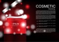 Opened cosmetic cream with glowing bubble lights vector cosmetic